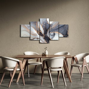Bild auf Leinwand - Grauer Marmor (3)