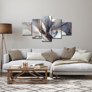 Bild auf Leinwand - Grauer Marmor (4)