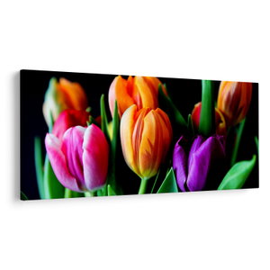 Tulipánok képe fekete alapon (V022664V250125)