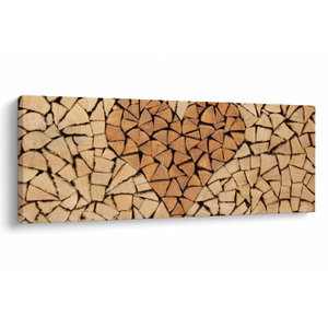 Schilderij - Hart van hout (V022708V10040)