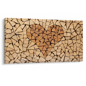 Schilderij - Hart van hout (V022708V12070)