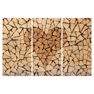 Schilderij - Hart van hout (6)