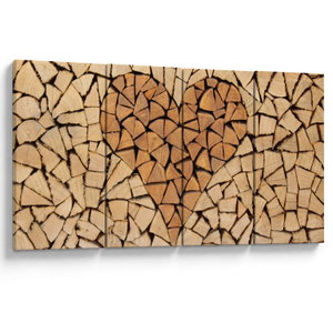 Schilderij - Hart van hout (V022708V16080)