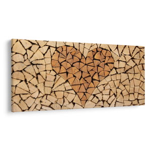 Schilderij - Hart van hout (V022708V250125)