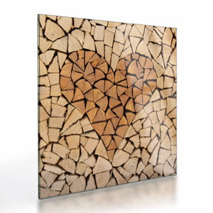 Glasschilderij - Hart van hout (V022708V3030GD)
