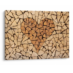 Schilderij - Hart van hout (V022708V7050)