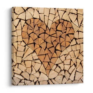 Schilderij - Hart van hout (V022708V7070)