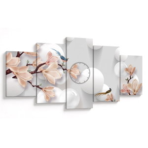 Schilderij - Lente (met klok) (V022763V15080C)