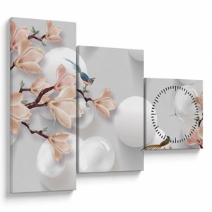 Schilderij - Lente (met klok) (V022763V9070C)