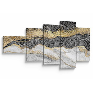 Schilderij - Mandala in marmer (1)