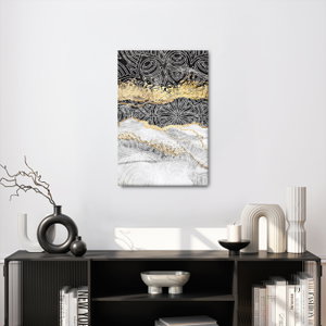 Schilderij - Mandala in marmer (2)