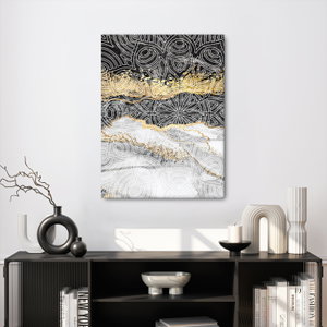 Schilderij - Mandala in marmer (4)