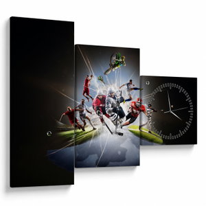 Obraz - Sportovci (s hodinami) (V022820V9070C)