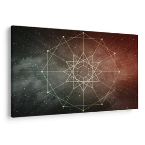 Schilderij - Dodecagram in de ruimte