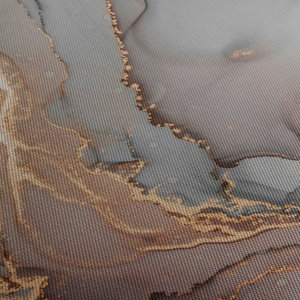 Schilderij - Grijs marmer met gouden structuur (5)