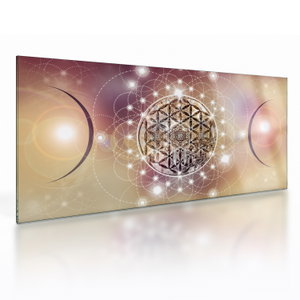Glasschilderij - Mandala met elementen (V022953V10050GD)