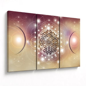 Schilderij - Mandala met elementen