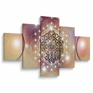 Schilderij - Mandala met elementen (V022953V12570)
