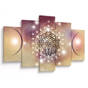Schilderij - Mandala met elementen (V022953V150105)