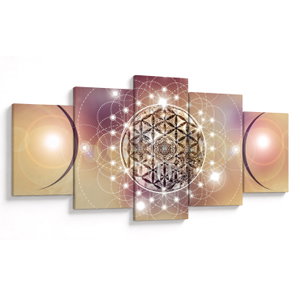 Schilderij - Mandala met elementen (V022953V150805PCS)