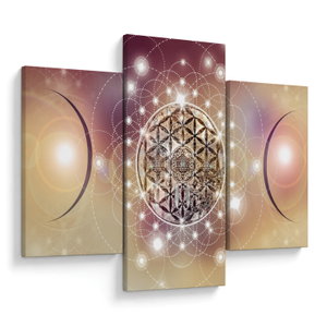 Schilderij - Mandala met elementen (V022953V90603PCS)