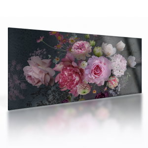 Glasschilderij - Tuinbloemen (V022961V10050GD)