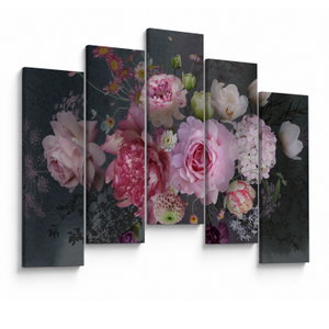 Schilderij - Tuinbloemen (V022961V12590)