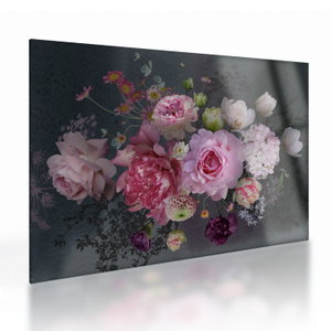 Glasschilderij - Tuinbloemen (V022961V7050GD)