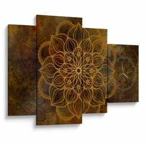 Schilderij - Mandala van vreugde (met klok) (V022966V11075C)