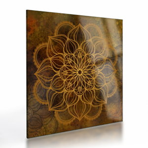 Glasschilderij - Mandala van vreugde (V022966V4040GD)