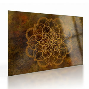 Glasschilderij - Mandala van vreugde (V022966V7050GD)