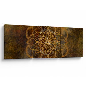 Schilderij - Mandala van vreugde (met klok) (V022966V9030C)