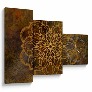 Schilderij - Mandala van vreugde (met klok) (V022966V9070C)