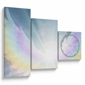 Schilderij - Aura van een engel (met klok) (V022967V9070C)
