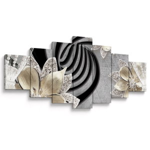 Schilderij - 3D gouden bloemen (V022969V210100)