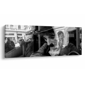 Bild auf Leinwand - Charles Chaplin in Prag