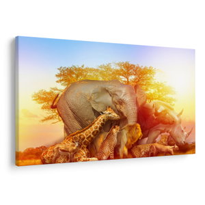 Schilderij - Diertjes van Afrika