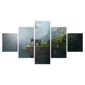 Tablou - Elefant în vârful Taj Mahalului (6)