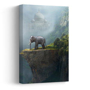 Tablou - Elefant în vârful Taj Mahalului (V023050V2030)
