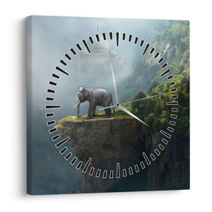 Tablou - Elefant în vârful Taj Mahalului (cu ceas) (V023050V3030C)