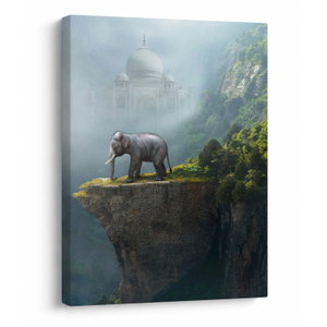 Tablou - Elefant în vârful Taj Mahalului (V023050V3040)