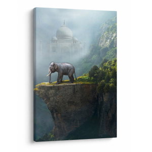 Obraz - Slůně na vrcholku Taj Mahal (1)