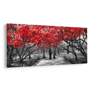 Schilderij - Rode bomen, Central Park, New York (V023117V250125)
