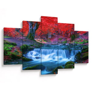 Kép Vízesés egy vörös erdőben (V023169V150105)