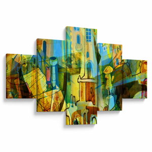 Obraz - Architektúra, kubistická abstrakcia