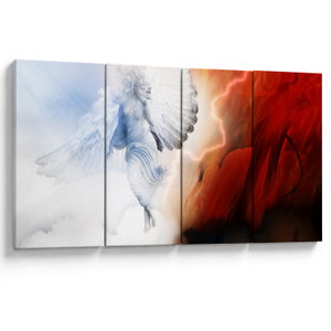Schilderij - Goed en kwaad (V023274V16080)