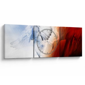 Schilderij - Goed en kwaad (met klok) (V023274V9030C)