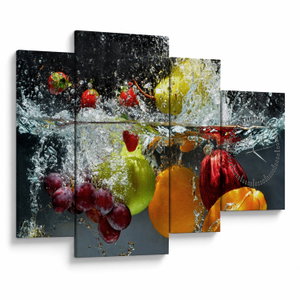 Schilderij - Fruit (met klok) (V023290V11075C)
