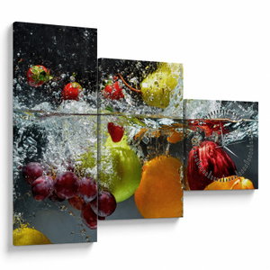 Schilderij - Fruit (met klok) (V023290V9070C)