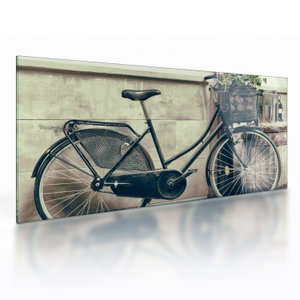 Skleněný obraz - Vintage kolo s květinami (V023413V10050GD)